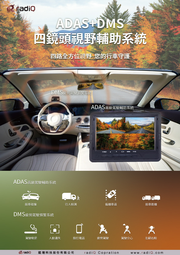 ADAS+DMS四鏡頭視野輔助系統